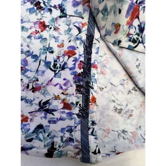 NWT Robert Graham Abstract Print Print Long Sleeve Shirt Stretch Sz XL $198 - Picture 9 of 11